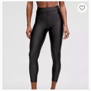 lululemon Satin Shine Black High-Rise Tights size 2